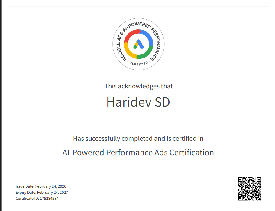 Google AI-Powered Performance Ads Certification